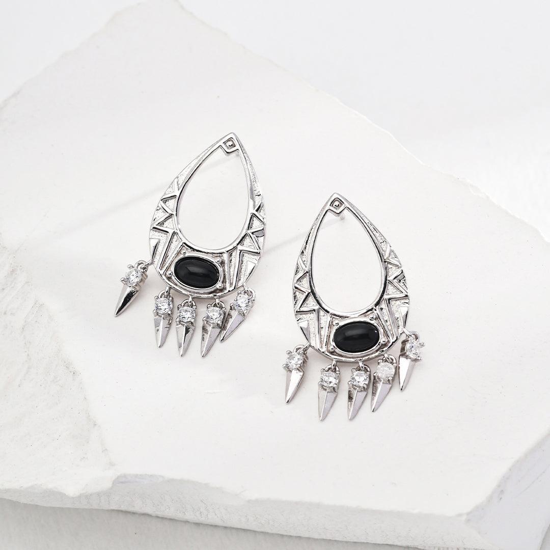 Moonshadow War Claw Black Onyx Earrings